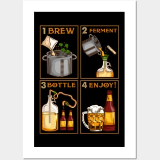 Home Brewing Gift for a Craft Beer Lover graphic Posters and Art